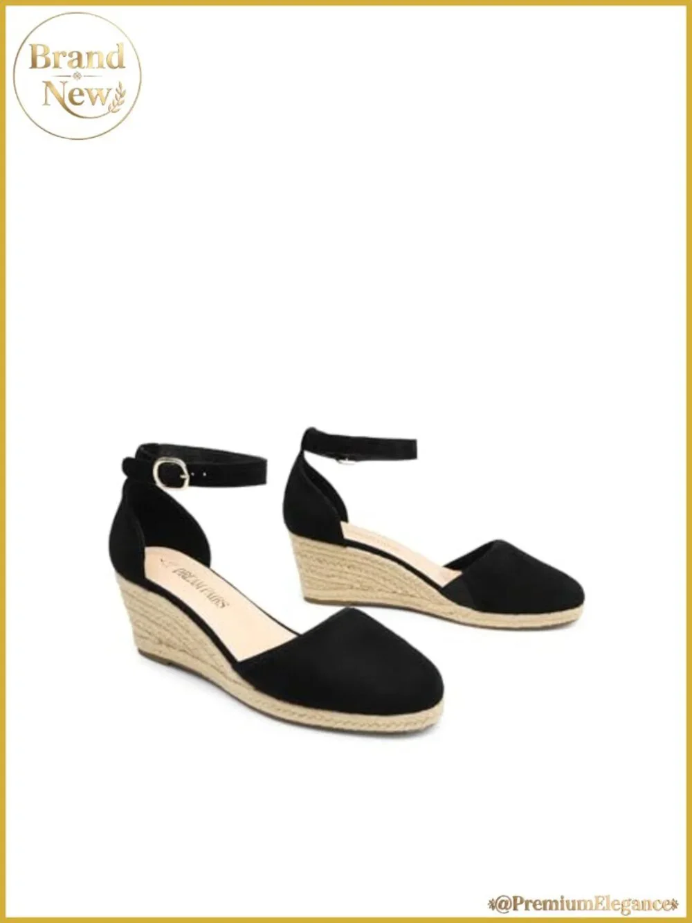 Women's Espadrilles Closed Toe Ankle Strap Platform Wedge Sandals